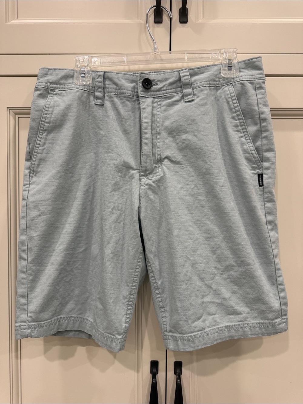 ONeill Light Sky Blue Casual Cotton Twill Chino Standard Fit Walk Shorts Mens 32